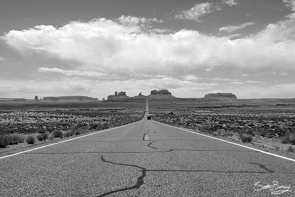 Mile Marker 13 | Monument Valley 2 B&W