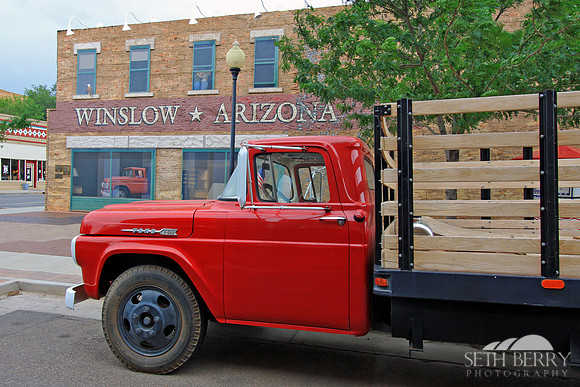 Winslow, AZ Red Pickup