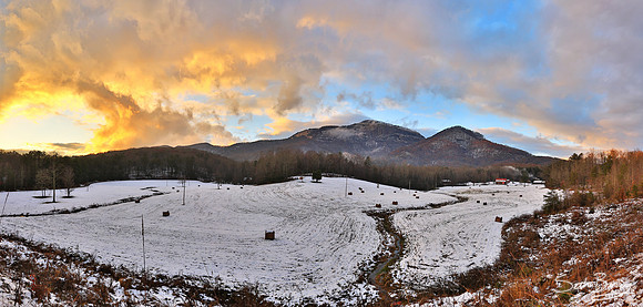 A Snowy Mountain Landscape