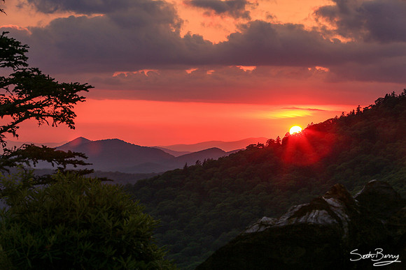 Blue Ridge Parkway Sunset Display