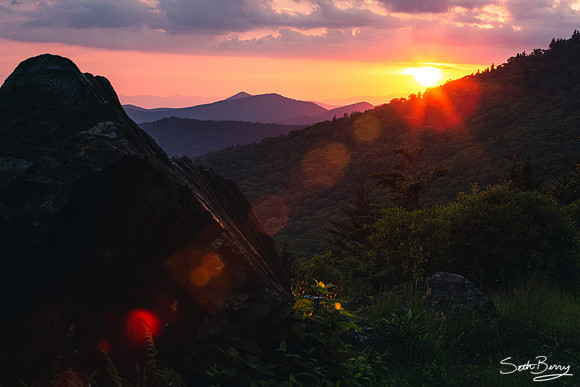 Blue Ridge Parkway Sunset Display