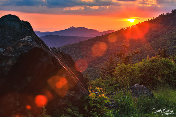 Blue Ridge Parkway Sunset Display