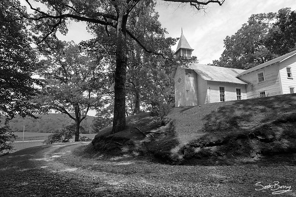 Old Mountain Church B&W
