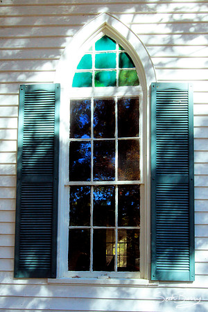 Old White Church Window