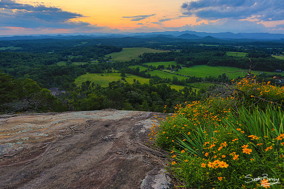 Glassy Mountain Sunset