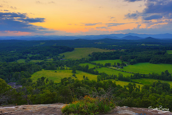 Glassy Mountain Sunset