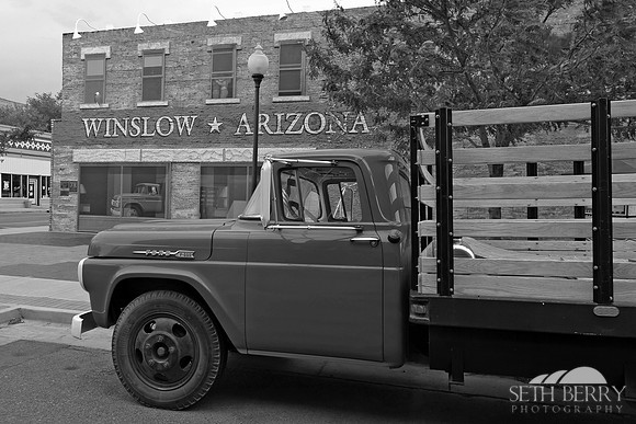 Winslow, AZ Red Pickup