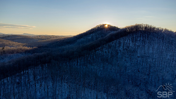 Snowy Sunrise on Keowee Mountain