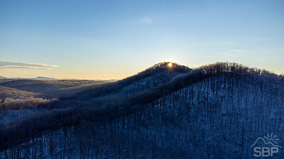 Snowy Sunrise on Keowee Mountain