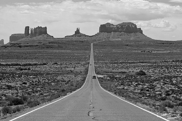 Mile Marker 13 | Monument Valley 4 B&W