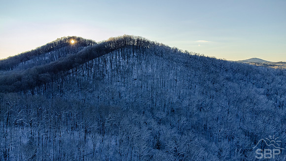 Snowy Sunrise on Keowee Mountain
