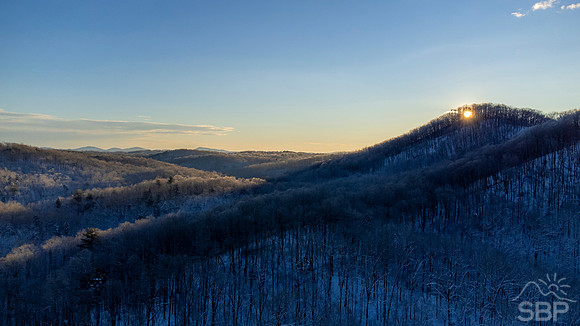 Snowy Sunrise on Keowee Mountain
